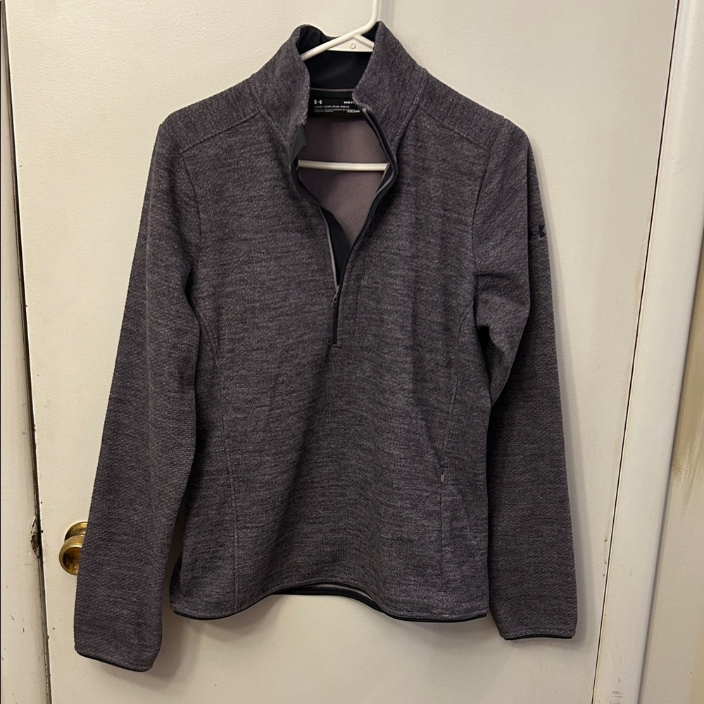 Under Armour Purple/Gray Quarter-Zip Pullover Size Medium Large